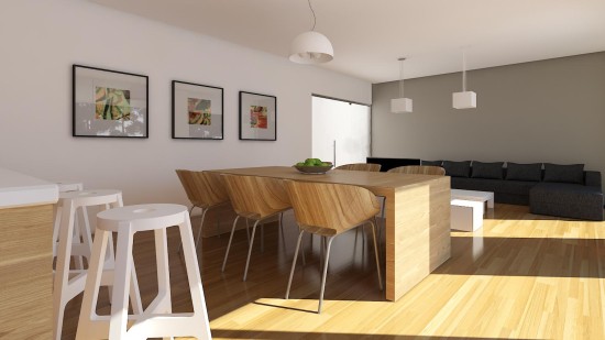 Дизайн кухни с доме из дерева