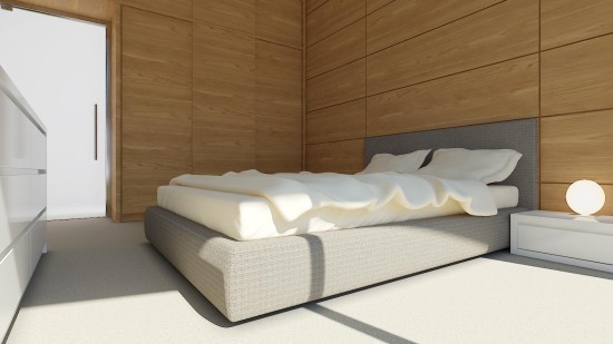 Модный интерьер в доме из дерева