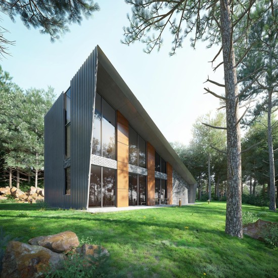 Современный дом из дерева